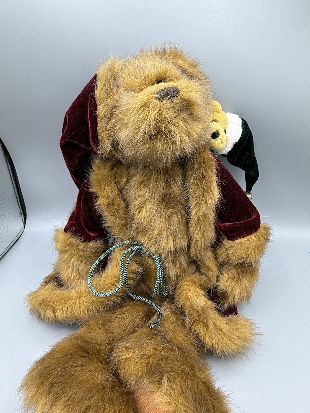 Barrington Collection Christmas Teddy Bear Santa Velvet Outfit Baby Bear 14”